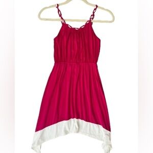 Girls Soprano Sleeveless Handkerchief Hem Summer Dress. Size 12-14